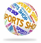 Sports Shop Indicating Physical Recreation And Shops Stock Photo