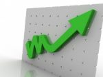 Graph With Upward Arrow Stock Photo