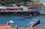 Whitby, North Yorkshire/uk - August 22 : View Of Whitby Harbour Stock Photo