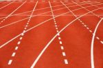 Retro Sport Running Track Stock Photo