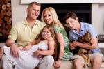 Lovable Family Of Five Stock Photo