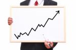 Drawing Graph Growing Stock Photo