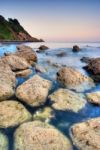 Rocky Coastline In Ireland Stock Photo