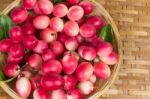 The Bengal-currants In Basket Stock Photo