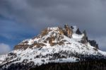 View Of The Mountain Above Moena Stock Photo