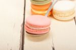 Colorful French Macaroons Stock Photo