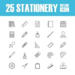 Outline Stationery Icon Stock Photo