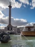 View Of Trafalgar Square Stock Photo