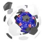 Australia Soccer Ball Isolated White Background Stock Photo