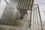 Upside View Of A Square Staircase Stock Photo