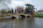 Tourists Wandering Around Bourton-on-the-water Stock Photo