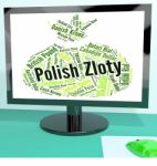 Polish Zloty Indicates Foreign Currency And Banknote Stock Photo