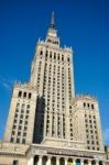 Palace Of Culture And Science In Warsaw Poland Stock Photo