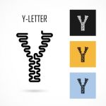 Creative Y- Letter Icon Abstract Logo Design  Template Stock Photo