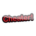 Cheater Text Design On White Background Isolate  Illustration Eps 10 Stock Photo