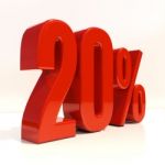 20 Percent Sign Stock Photo