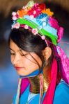 Karen Tribal Girl From Padaung Long Neck Hill Tribe Village Stock Photo