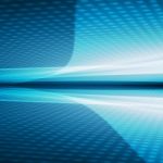 Blue Curved  Futuristic Background Stock Photo