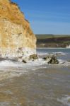 View Of The Sussex Coastline From Hope Gap Stock Photo