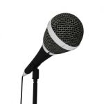 Microphone Closeup Musical Shows Songs Or Singing Hits Stock Photo