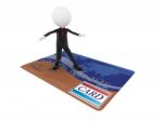 Businessman Surfing On Credit Card Stock Photo