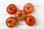 Red Tomatoes Fruits Isolated On White Stock Photo