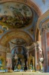 Interior View Of The Parish Church In Ortisei Stock Photo