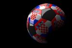 Croatia Flag Soccer Ball Isolated White Background Stock Photo