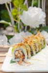 Japanese Sushi Rolls Maki Sushi Stock Photo