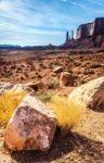 Scenic View Of Monument Valley Utah Usa Stock Photo