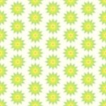 Green Retro Flower Seamless Pattern On Pastel Background Stock Photo