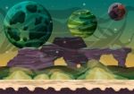 Cartoon  Desert Background With Separated Layers For Game And Animation Stock Photo