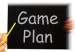 Game Plan Message Means Strategies And Tactics Stock Photo