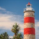 Cape Moreton Lighthouse On The North Part Of Moreton Island Stock Photo