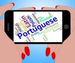 Portuguese Language Represents Portugal Communication And Dialec Stock Photo