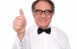 Senior Man Showing Thumbs Up Stock Photo