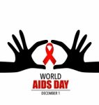 Aids Awareness Red Ribbon. World Aids Day Stock Photo