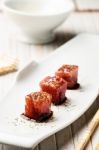 Red Tuna Sashimi Stock Photo