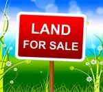 Land For Sale Shows Real Estate Agent And Selling Stock Photo