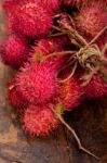 Fresh Rambutan Fruits Stock Photo