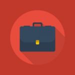 Business Flat Icon. Briefcase Stock Photo