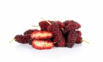 Mulberry Isolated On The White Background Stock Photo