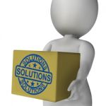 Solutions Box Means Solving Problems And Improvement Stock Photo