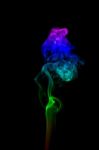 Abstract Smoke Isolated On Black Background Stock Photo