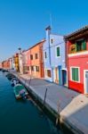 Italy Venice Burano Island Stock Photo