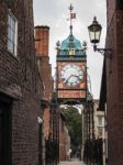 Victorian City Clock In Chester Stock Photo