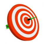 3d Arrow Pierce Dartboard Stock Photo