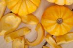 Fresh Yellow Pumpkin Stock Photo