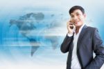 Businessman On The Phone Stock Photo