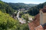 Bran, Transylvania/romania - September 20 : View Of Bran From Dr Stock Photo